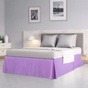 Purple bed skirts