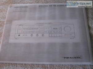 REALISTIC STA-2150 AM-FM STEREO RECEIVER MANUAL (Reprint) © 