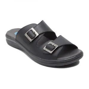Black slippers for men at ergon