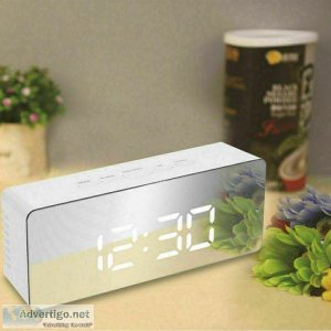 Digital LED Mirror Alarm Clock Temperature LED Light Table Time 