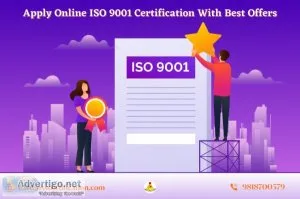 Apply online iso 9001 certification with best offers