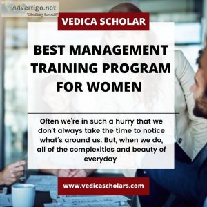 Best Management Training Program For Women  Vedica Scholars