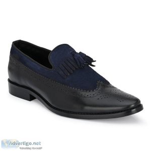 Blue Leather Formal Shoes in India