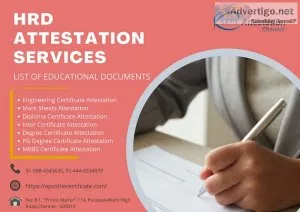 Are you looking for online hrd attestation in chennai?