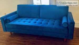 Velvet Couch by LarkSapphire Blue84&rdquo