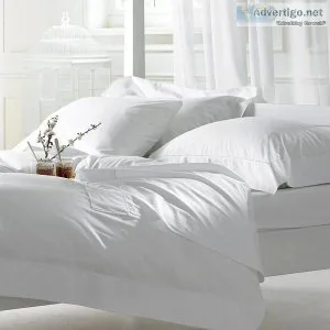 White bedding in a bag