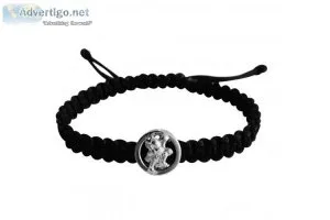 Aum Bracelet With Single Diamond Bead