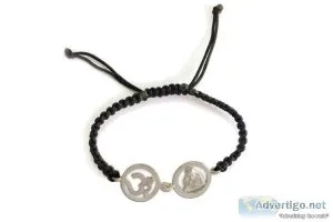 OM Sai Silver Bracelet On Adjustable Band