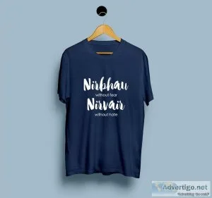 Trendy Nirbhau Nirvair T Shirt Exclusive Collection  Punjabi Add