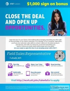 Field Sales Representative -  Tukwila (Seattle) WA