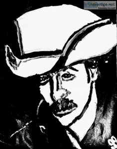 Black and White Alan Jackson GG &ndash 8.5&Prime x 11&Prime Pain