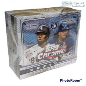 2021 Topps Chrome Baseball Factory Sealed 12 Pack Jumbo Hobby Bo