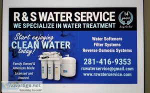 WATER SOFTENERS. KATY. RS WATER SVC 281-416-9353