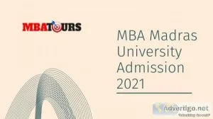 MBA Madras University Admission 2021