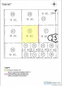 10 Acres Flat land - No Utilities