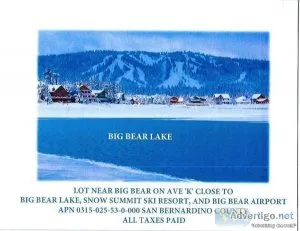 LOT NEAR BIG BEAR LOCATED ON AVE K CLOSE TO BIG BEAR LAKE SNOW S