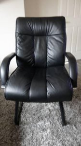 Boss Executive Mid Back Italian Leather Guest Chair