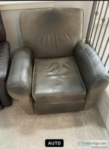 Leather Recliner Olive