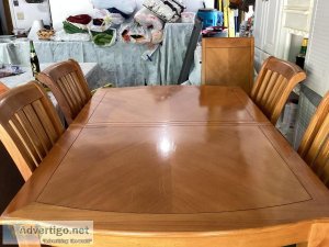 Large table and chairs solid wood
