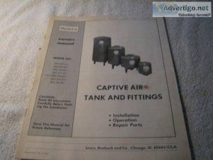 Sears Owners Manual &ndash Captive Air Tank® and Fittings &nd