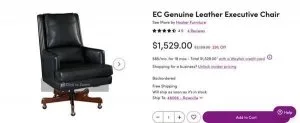 Hooker Furniture Carilion Executive Leather Office Chair