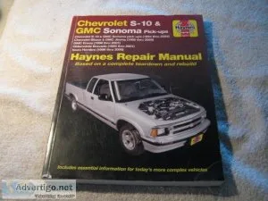 LIKE NEW  Haynes Repair Manual -Chevrolet S-10 and GMC Sonoma Pi