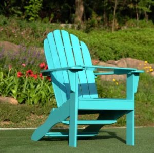Purchase Patio Moni Mahogany Wood Turquoise Adirondack Chair