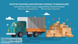 Trusted packers and movers chennai to bangalore