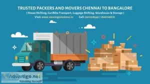Trusted packers and movers chennai to bangalore
