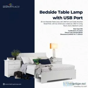 Order Now Bedside Table Lamp with USB Port