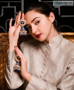 Buy Top Meenakari Earrings from Odette