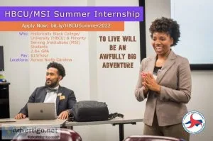 HBCUMSI Paid Summer Internship - 32 openings