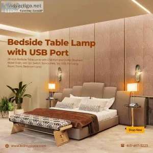 Get Elegant Touch with Bedside Table Lamp with USB Port at Low P