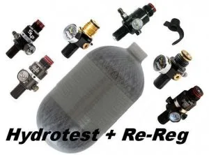 Hydrotesting recertifying Paintball tank compressed air bottle