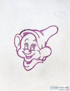 Dopey In Autumn Lavender GG - 8.5" x 11" Colored Pencil