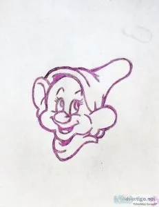 Dopey In Autumn Lavender GG - 8.5&quot x 11&quot Colored Pencil