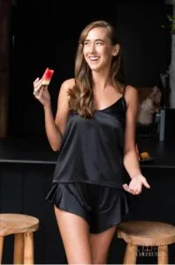 Shop Black Rosie Ruffle Cami Set - The Label House Collection
