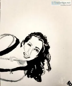 Black and White Amy Grant GG - 8.5&quot x 11&quot Painting