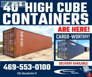 40  HC CARGO WORTHY STORAGE CONTAINERS ON GROUND WAXAHACHIE TX