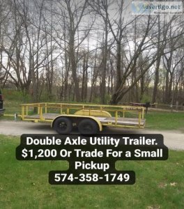 Double Axle Utility Trailer 1200 Or Trade
