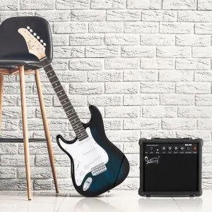 Glarry GST Left Hand Electric Guitar with 20W Amplifier