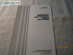 GENERAL INSTRUMENTS &ndashVSM 2032 VOICE SYSTHESIS MODULE USERS 