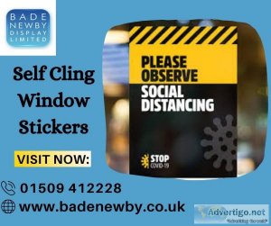 Bade newby?s self cling window stickers are excellent for promot