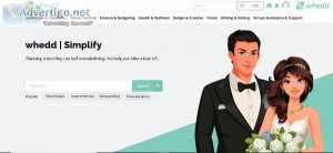 Sign up at wheddcom, an online marketplace connecting wedding-bo