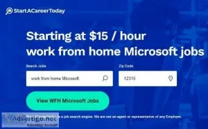 Sign up and start working at Microsfton from home