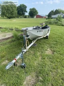 14ft aluminum boat and trailer