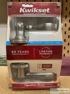 Kwikset Tustin BedBath Locking Lever Door Handle