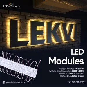 LED Modules for Improved Lighting of Letter Sign Advertising
