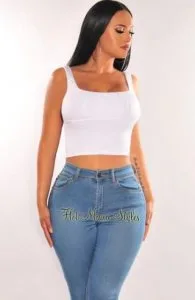 Shop White Tank Crop Tops For Women &ndash Hot Miami Styles