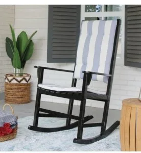 Wood Black Rocking Chair  Patio Furniture &ndash Cambridge Casua